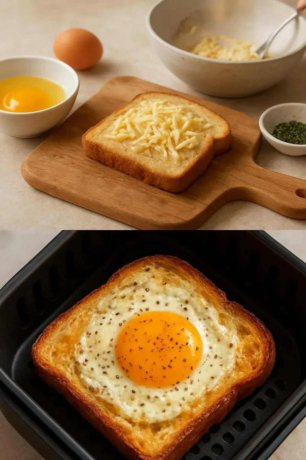 Air Fryer Egg and Cheese Toast
