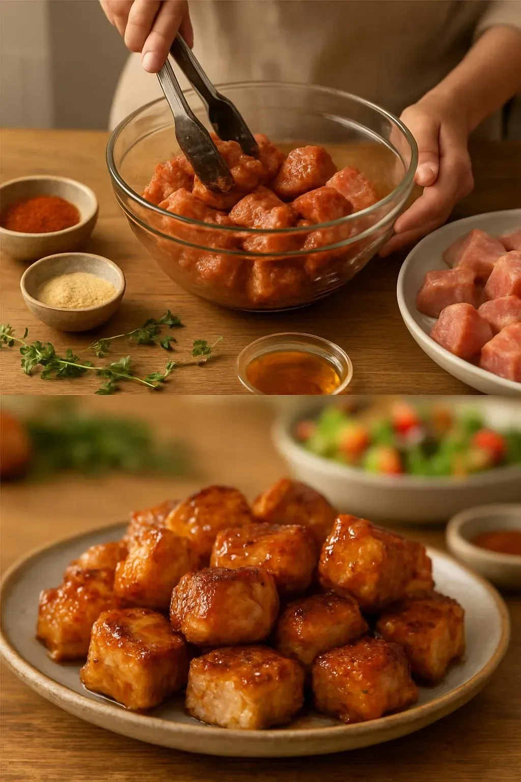 Air Fryer Pork Chop Bites