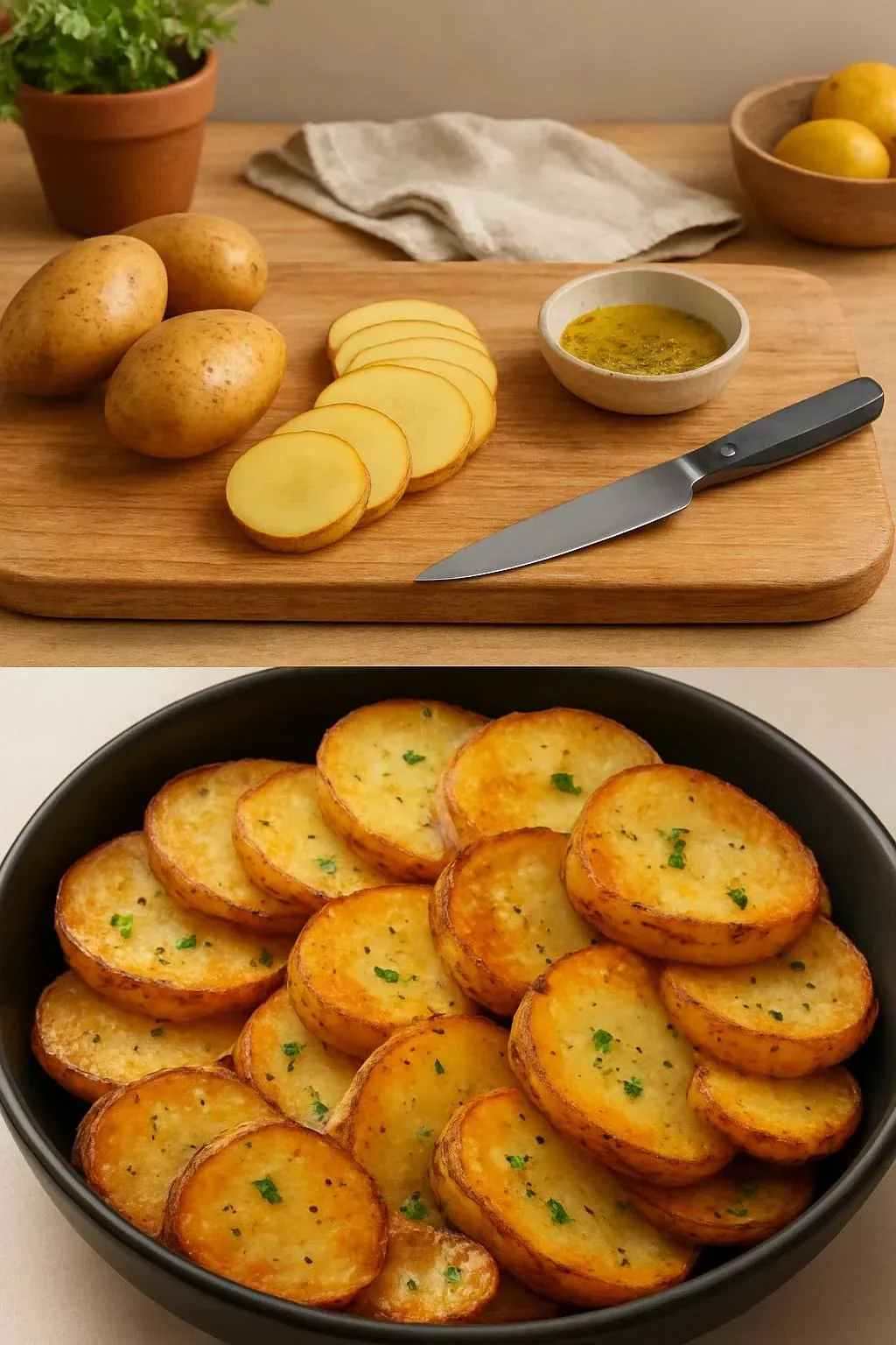 Air Fryer Sliced Potatoes