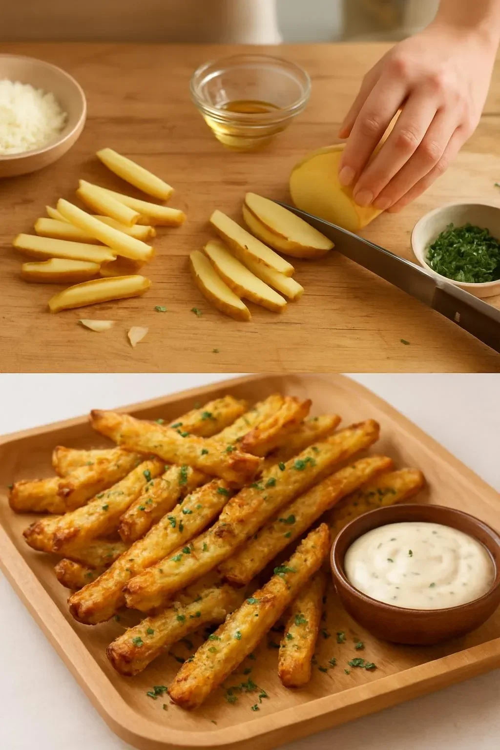 Crispy Air Fryer Parmesan Fries