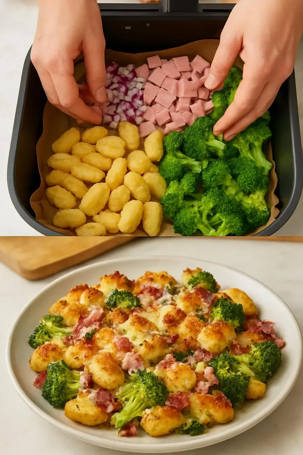 Crispy Bacon & Feta Gnocchi Bake