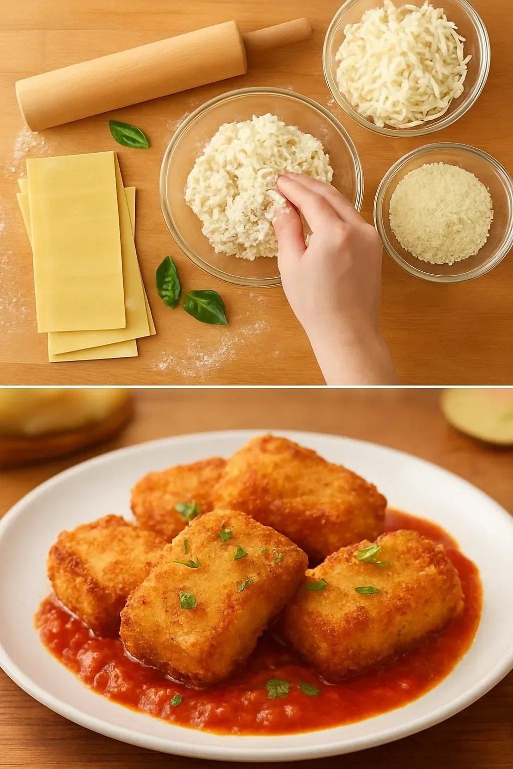 Easy Air Fryer Lasagna Fritta - Olive Garden Copycat Recipe