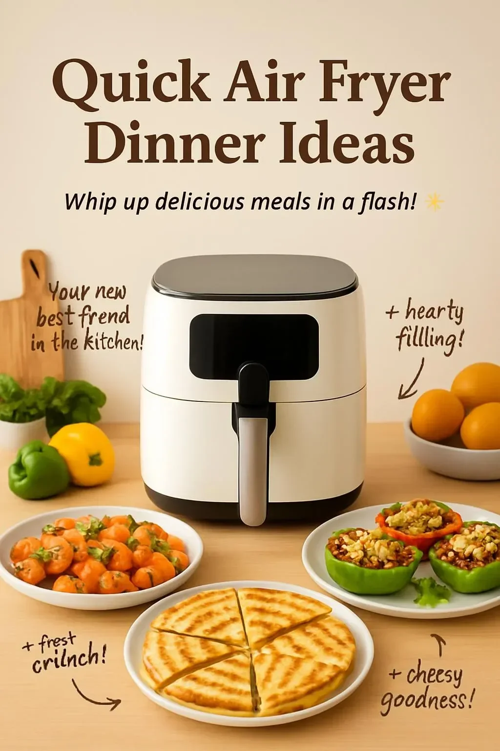 Quick air fryer dinner ideas for easy and delicious weeknight meals.