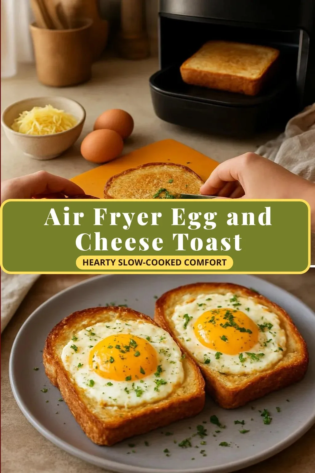 Air Fryer Egg and Cheese Toast