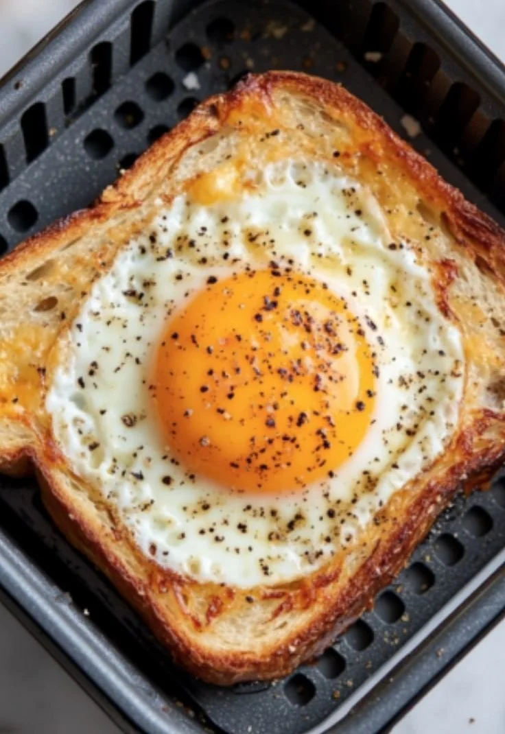 Air Fryer Egg and Cheese Toast