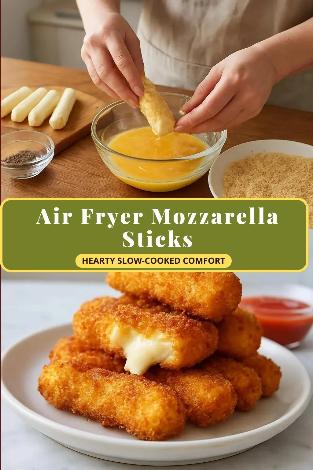 Air Fryer Mozzarella Sticks
