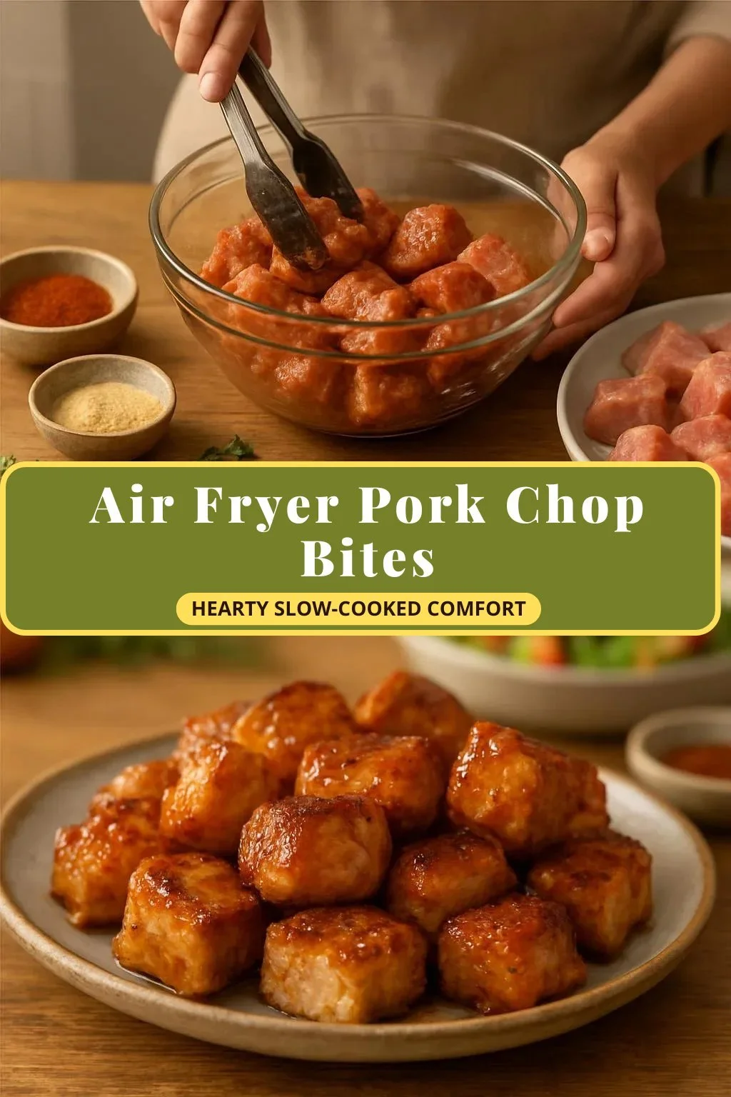 Air Fryer Pork Chop Bites