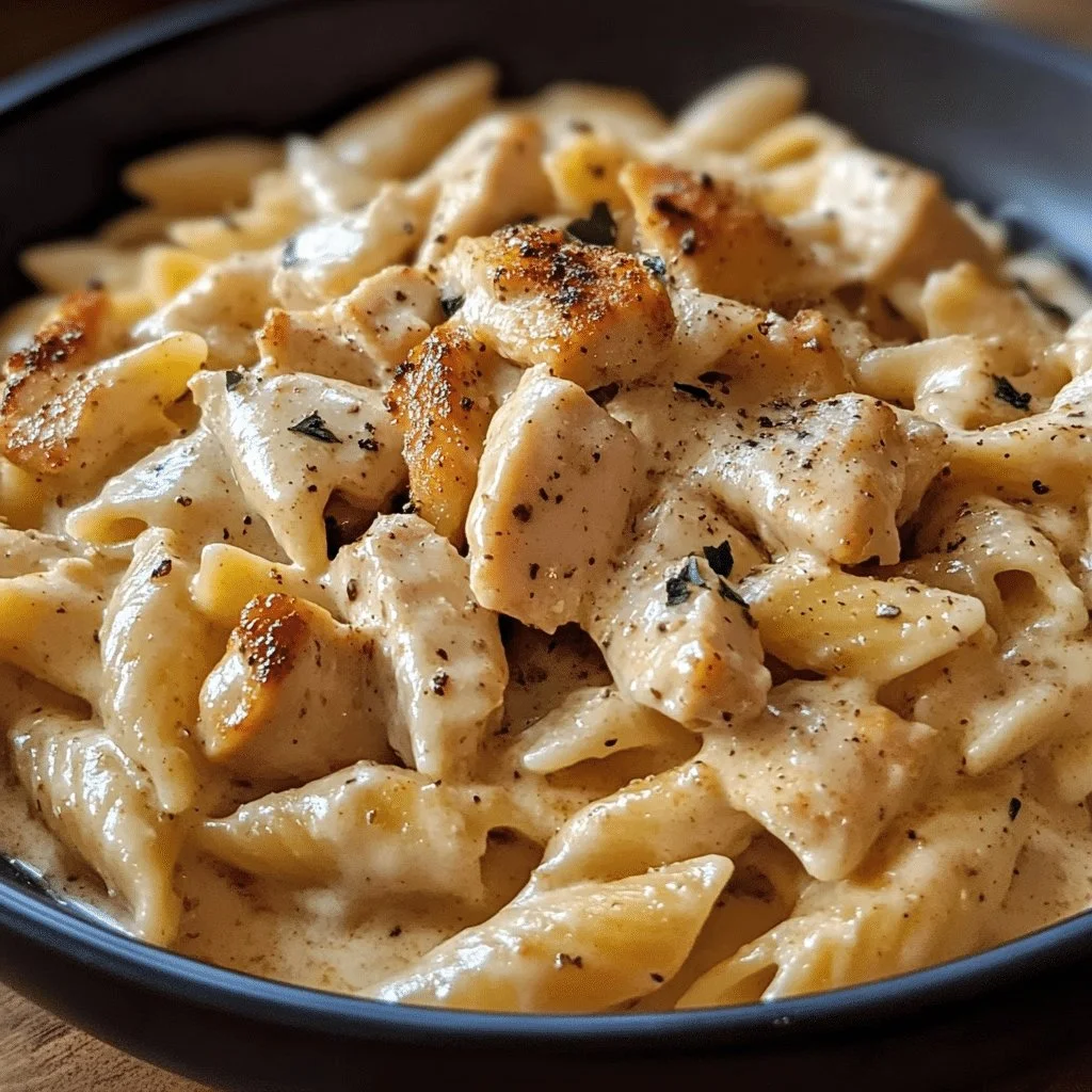 Creamy Cajun Chicken Pasta with vibrant spices and creamy sauce on a plate