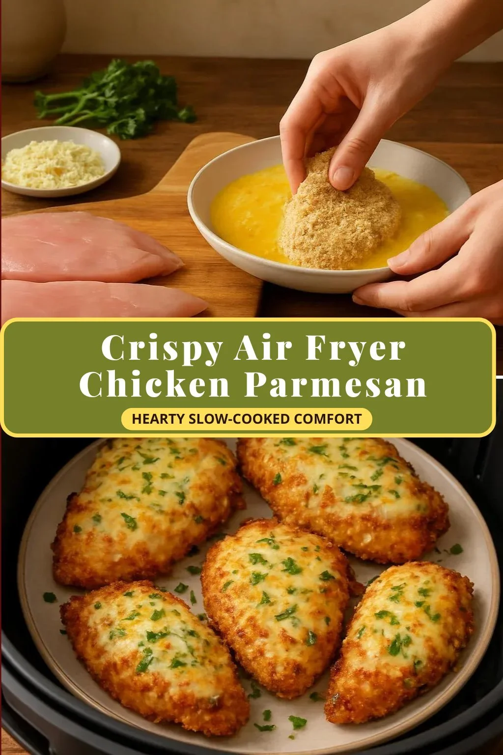 Crispy Air Fryer Chicken Parmesan