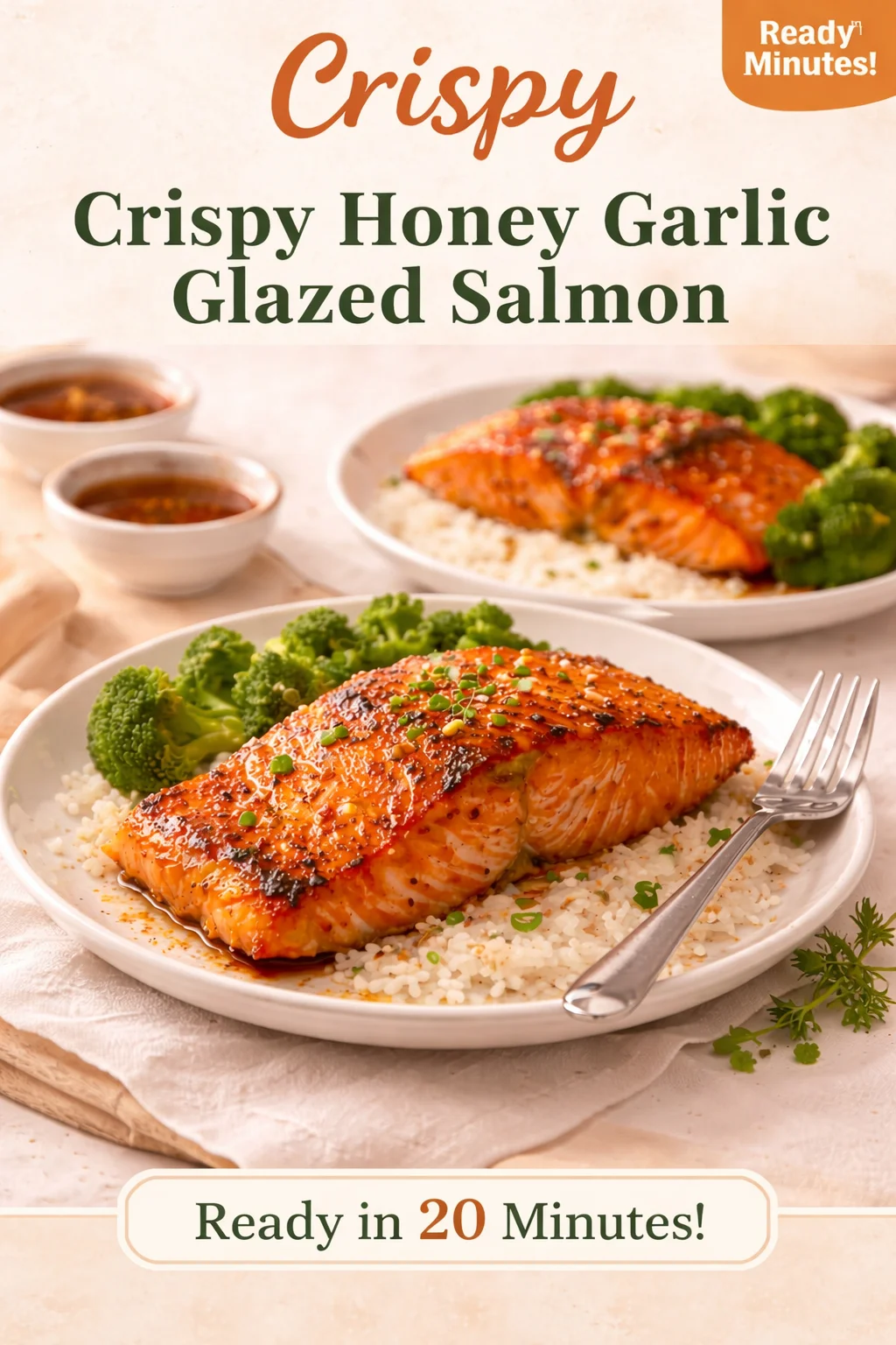 Crispy Honey Garlic Glazed Salmon