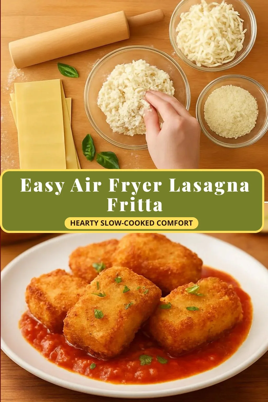Easy Air Fryer Fried Lasagna