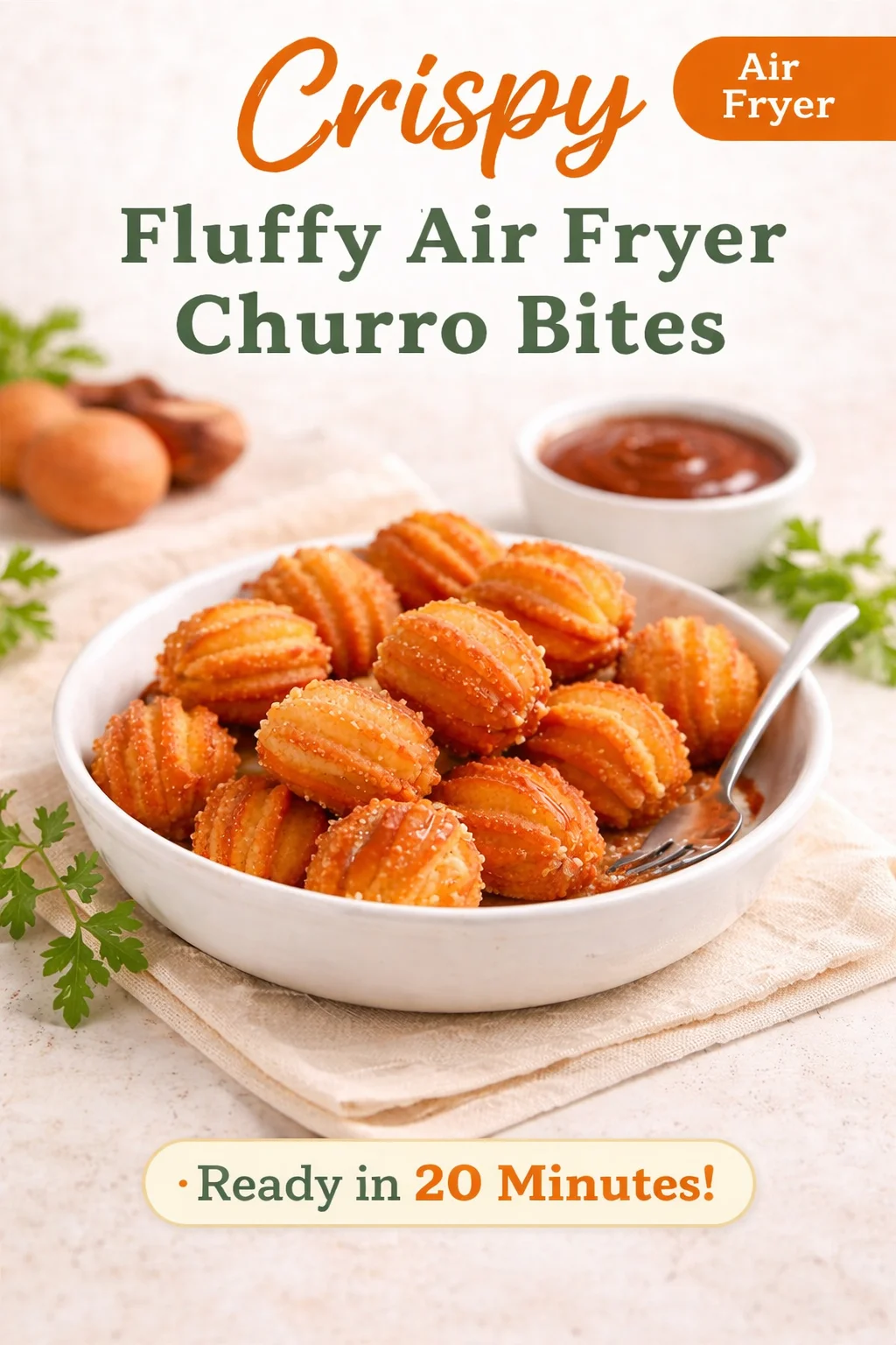 Fluffy Air Fryer Churro Bites