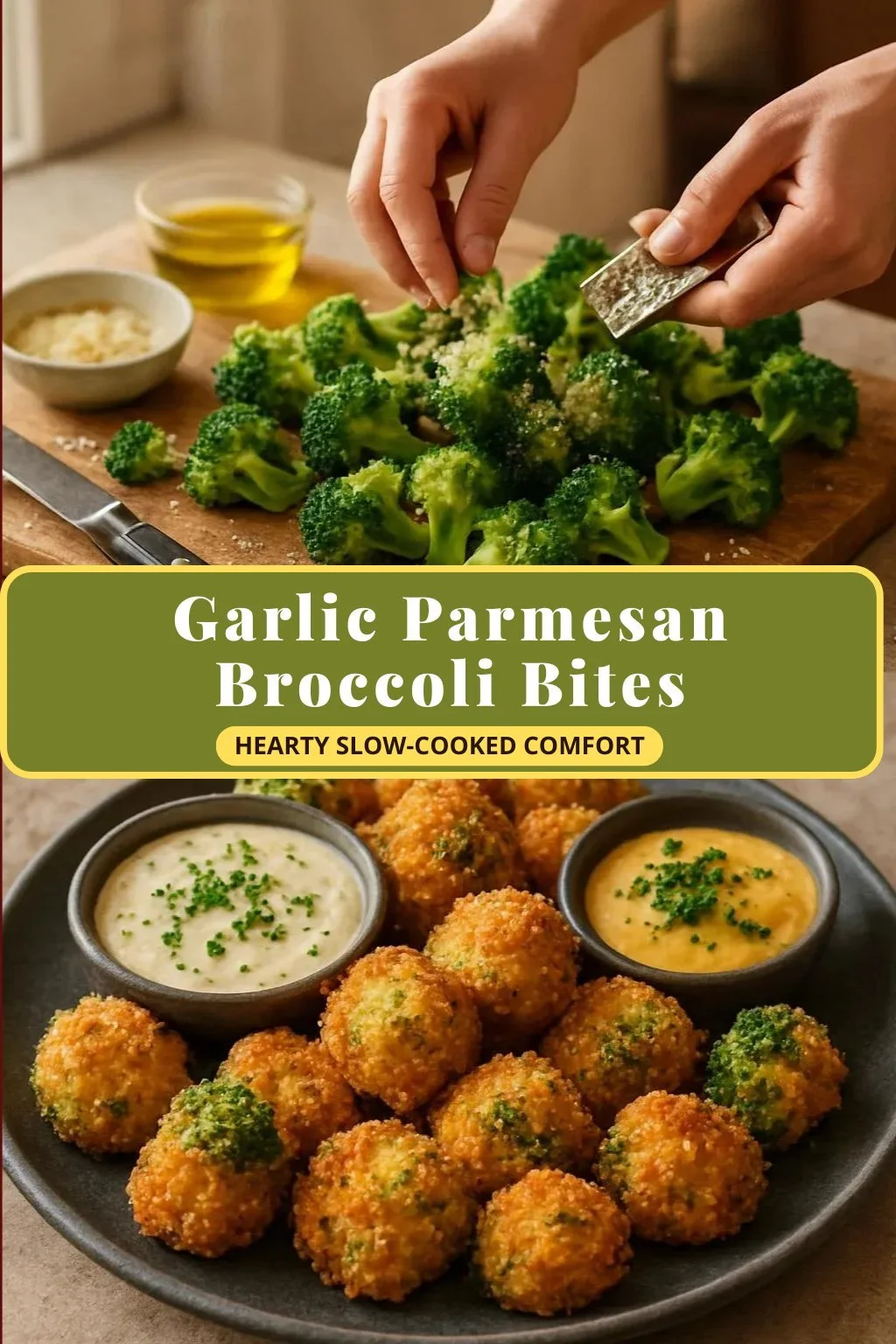 Garlic Parmesan Broccoli Bites