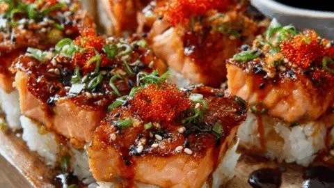 Spicy Salmon Sushi Bake