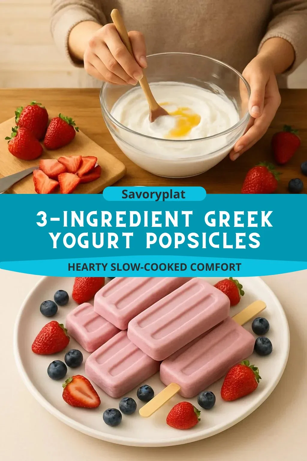 3-Ingredient Greek Yogurt Popsicles