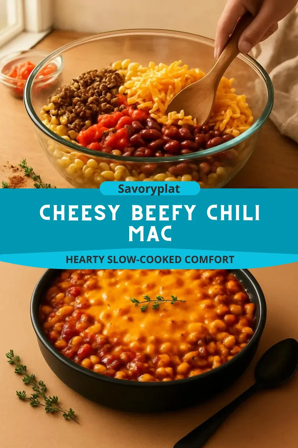 Cheesy Beefy Chili Mac