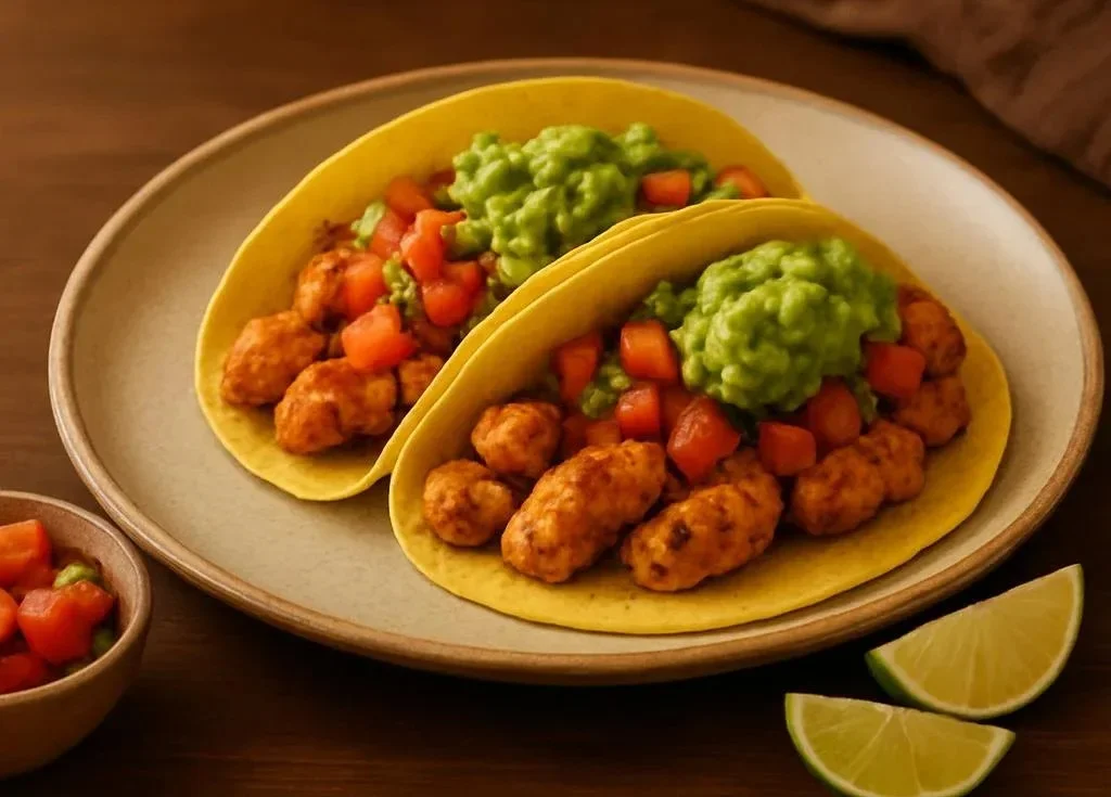 Delicious Chicken Street Tacos with fresh toppings and tortillas