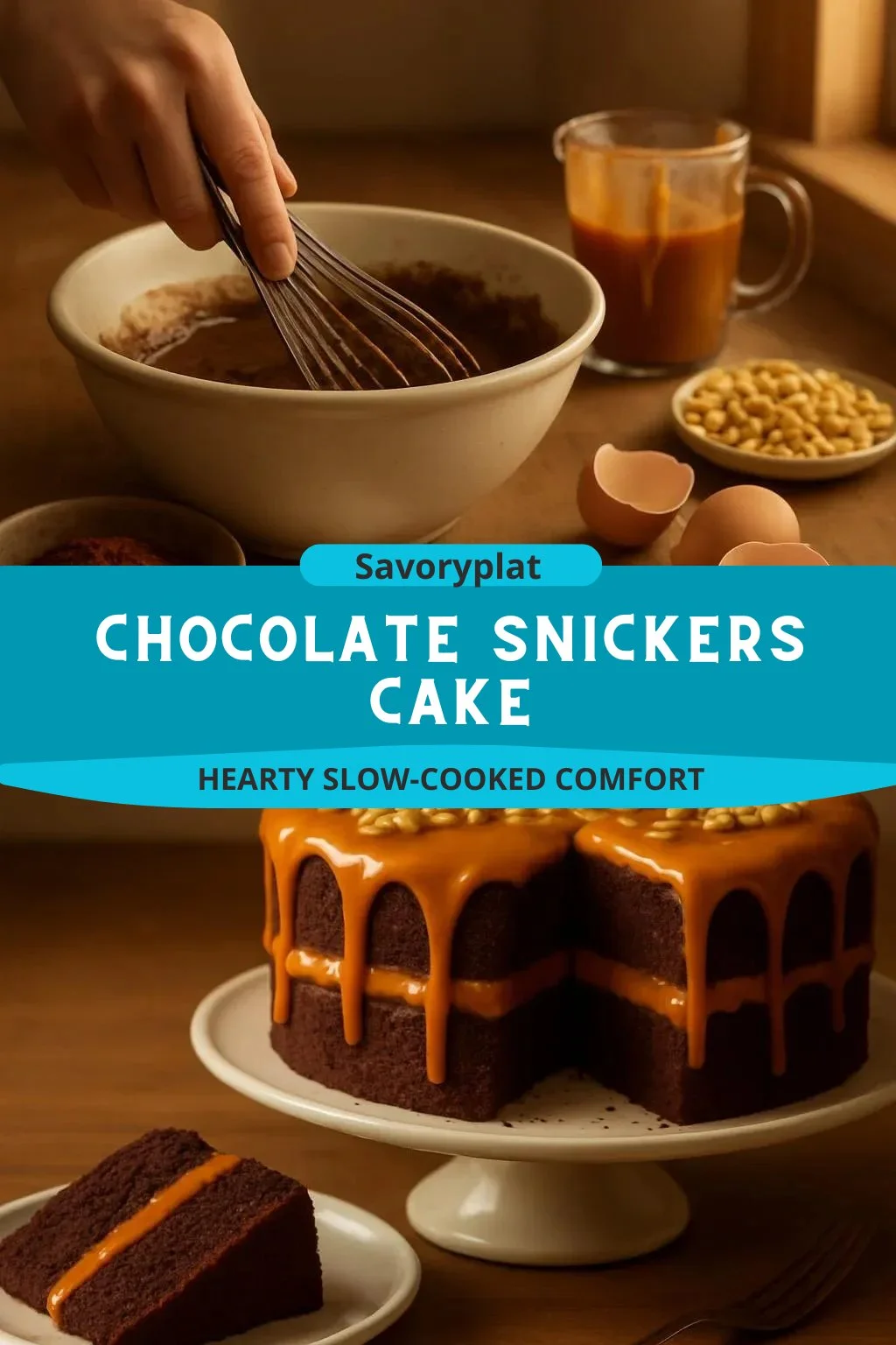 Chocolate Snickers Cake