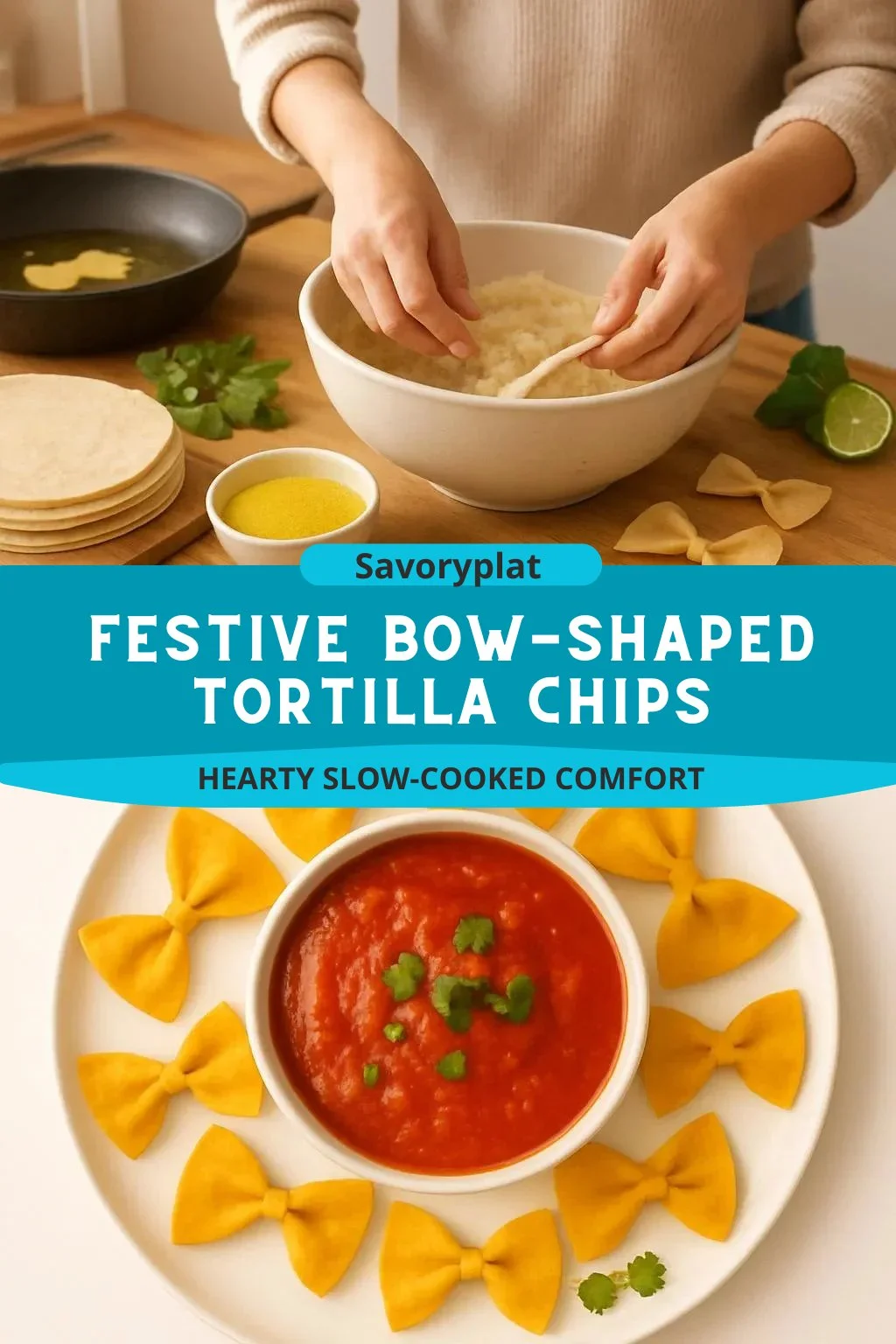 Festive Bow-Shaped Tortilla Chips
