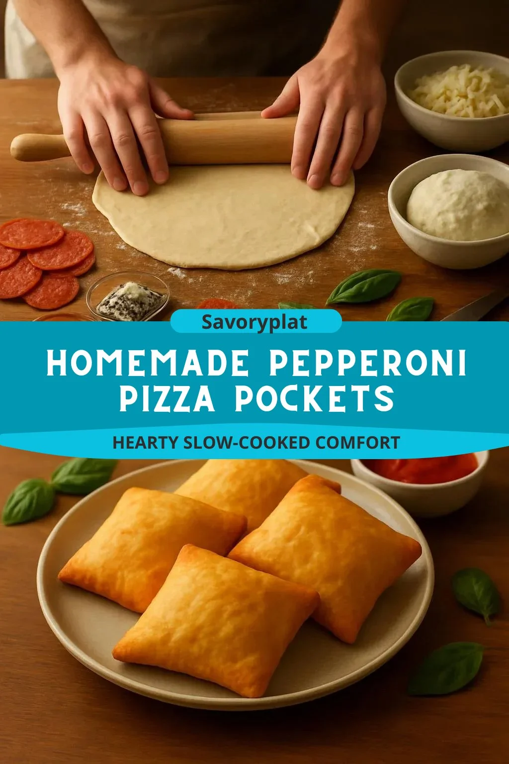 Homemade Pepperoni Pizza Pockets