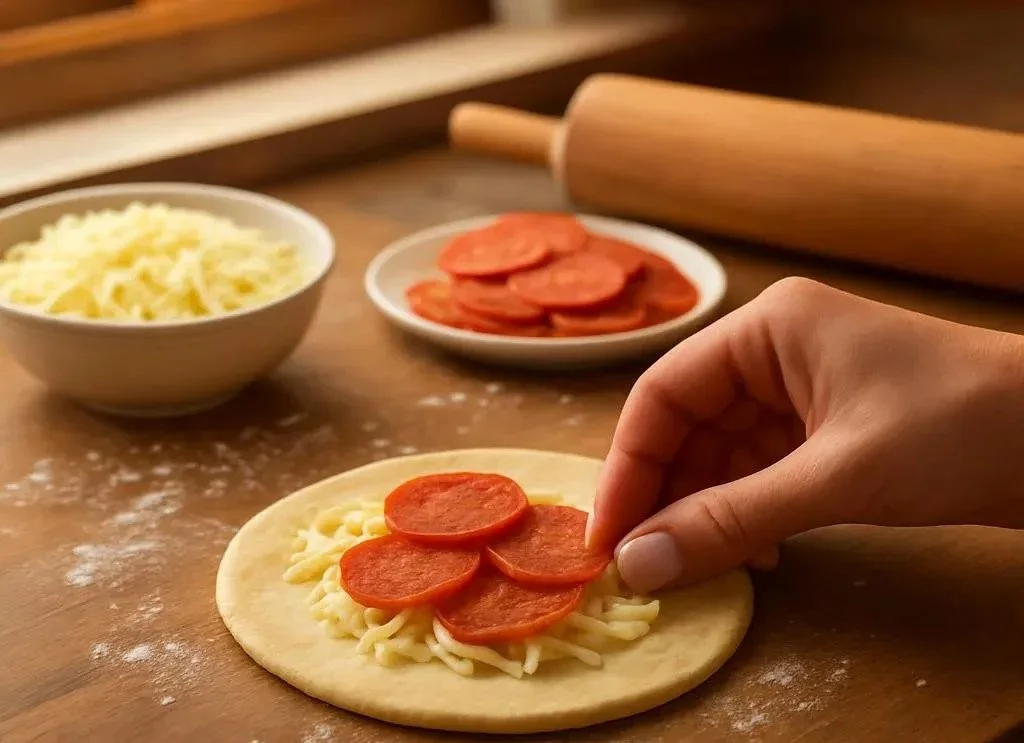 Homemade Pepperoni Pizza Pockets