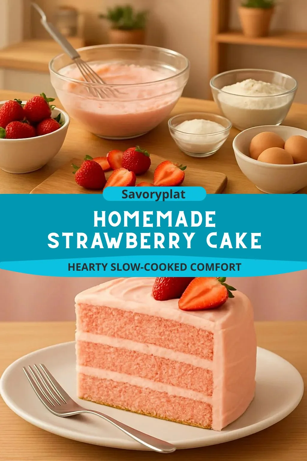 Homemade Strawberry Cake