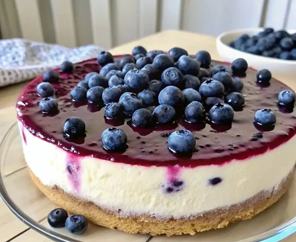 No Bake Blueberry Cheesecake