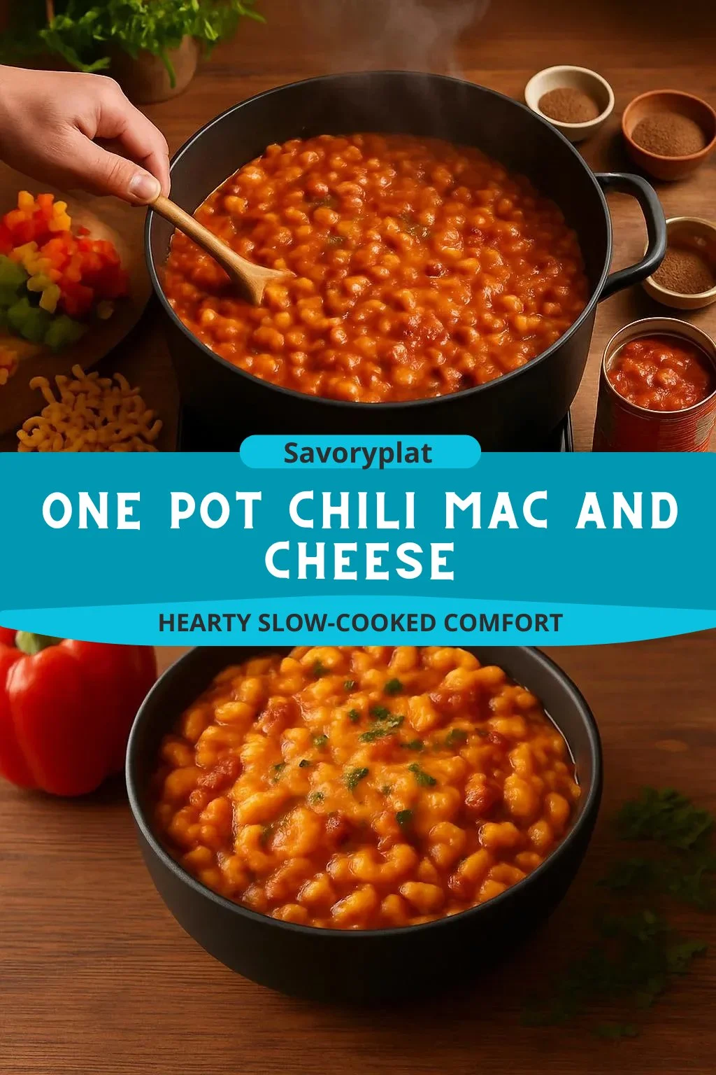 One Pot Chili Mac and Cheese