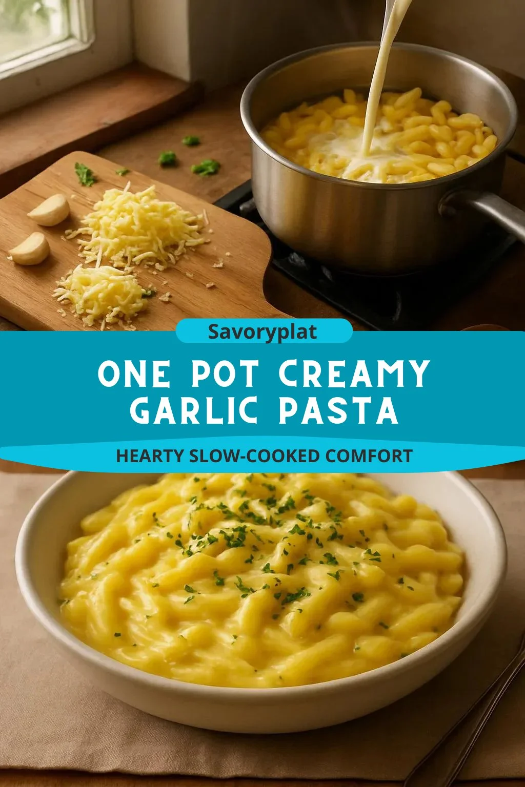 One Pot Creamy Garlic Pasta