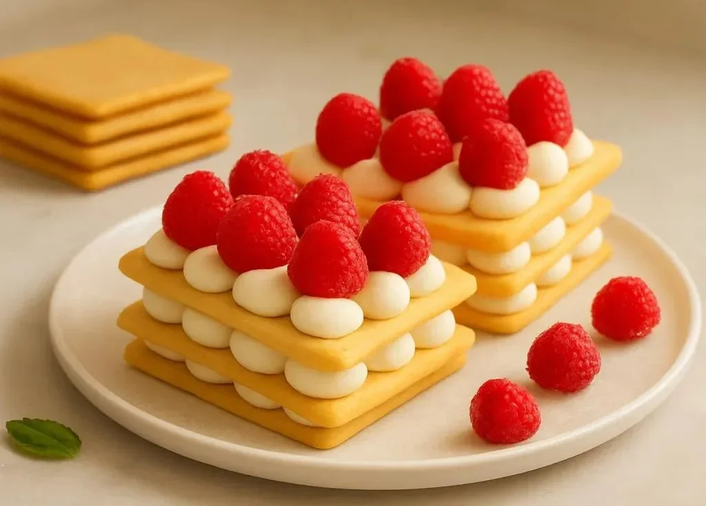 Raspberry Cream Napoleons
